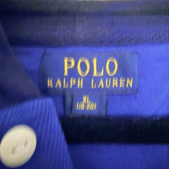 Polo by Ralph Lauren Blue and Navy Kids Long Sleeve Shirt - Picture 4 of 7